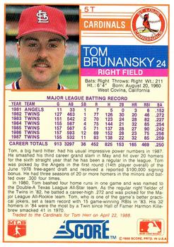 Tom Brunansky  baseball card collectible - Main Image 2