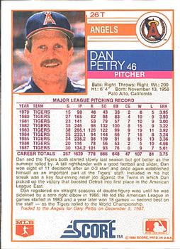 Dan Petry  baseball card collectible - Main Image 2