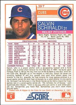 Calvin Schiraldi  baseball card collectible - Main Image 2