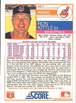 Ron Kittle  baseball card collectible - Main Image 2