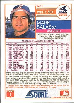 Mark Salas  baseball card collectible - Main Image 2