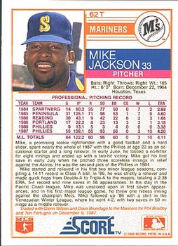 Mike Jackson  baseball card collectible - Main Image 2
