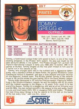 Tommy Gregg  baseball card collectible - Main Image 2