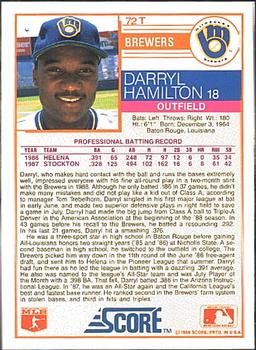 Darryl Hamilton  baseball card collectible - Main Image 2
