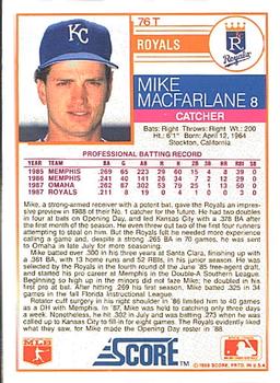 Mike Macfarlane  baseball card collectible - Main Image 2