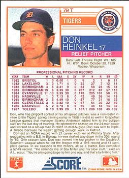 Don Heinkel  baseball card collectible - Main Image 2