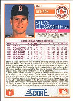 Steve Ellsworth  baseball card collectible - Main Image 2