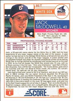 Jack McDowell  baseball card collectible - Main Image 2