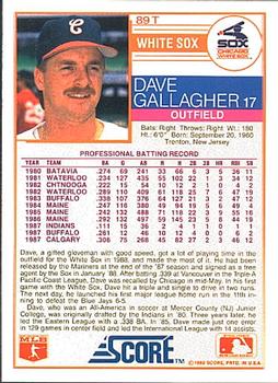 Dave Gallagher  baseball card collectible - Main Image 2