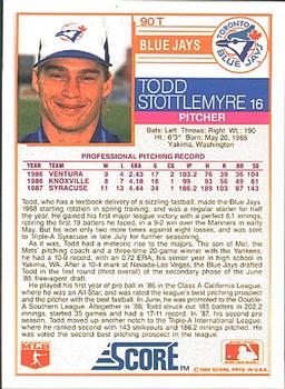 Todd Stottlemyre  baseball card collectible - Main Image 2