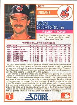 Don Gordon  baseball card collectible - Main Image 2
