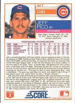 Jeff Pico  baseball card collectible - Main Image 2