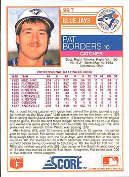 Pat Borders  baseball card collectible - Main Image 2
