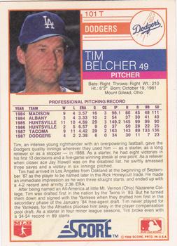 Tim Belcher  baseball card collectible - Main Image 2