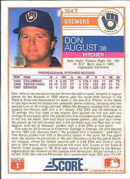 Don August  baseball card collectible - Main Image 2