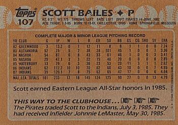 Scott Bailes  baseball card collectible - Main Image 2