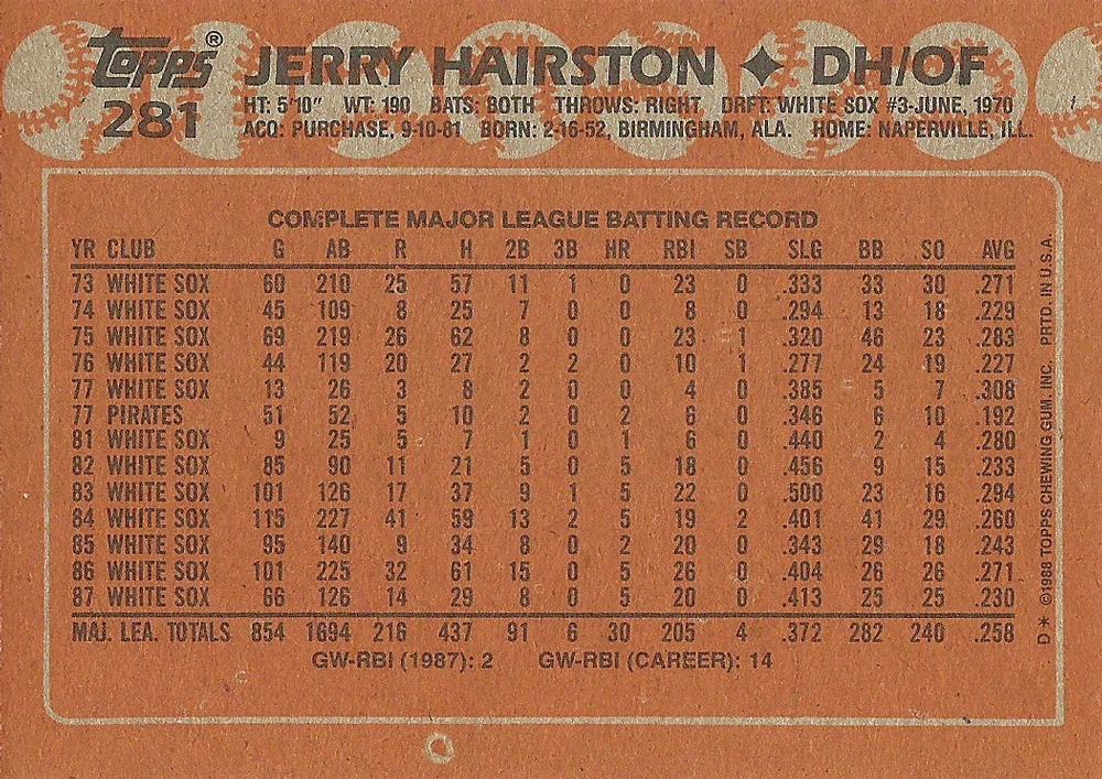 Jerry Hairston  baseball card collectible - Main Image 2