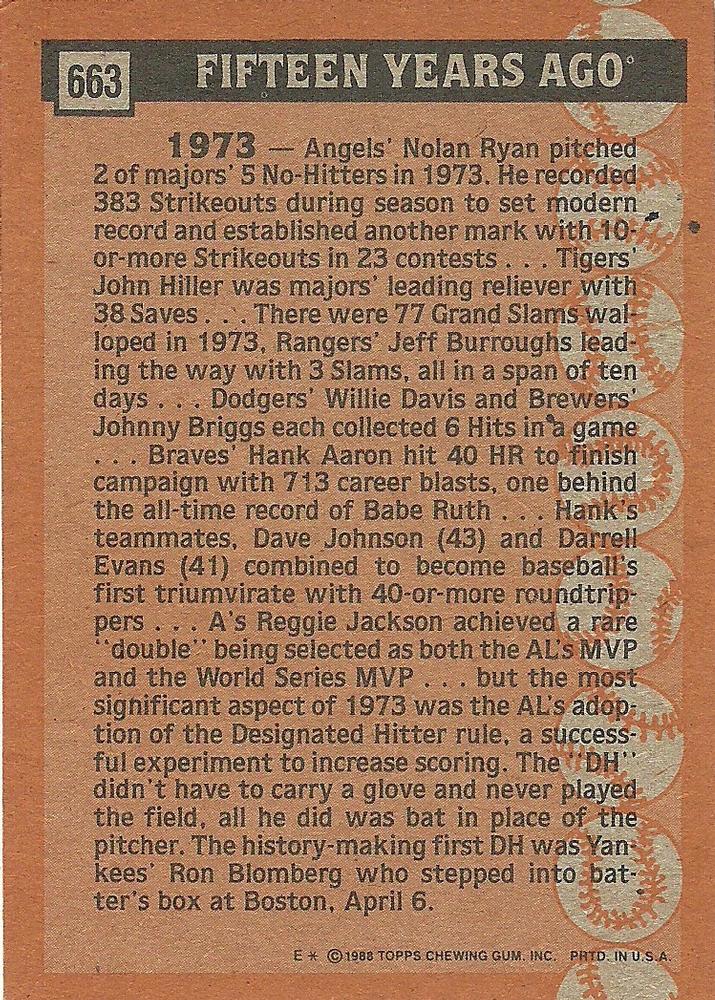 Ron Blomberg  baseball card collectible - Main Image 2