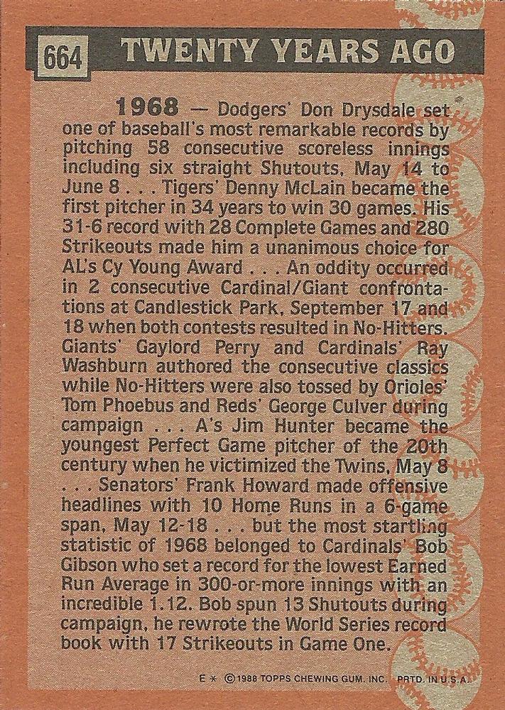 Bob Gibson  baseball card collectible - Main Image 2