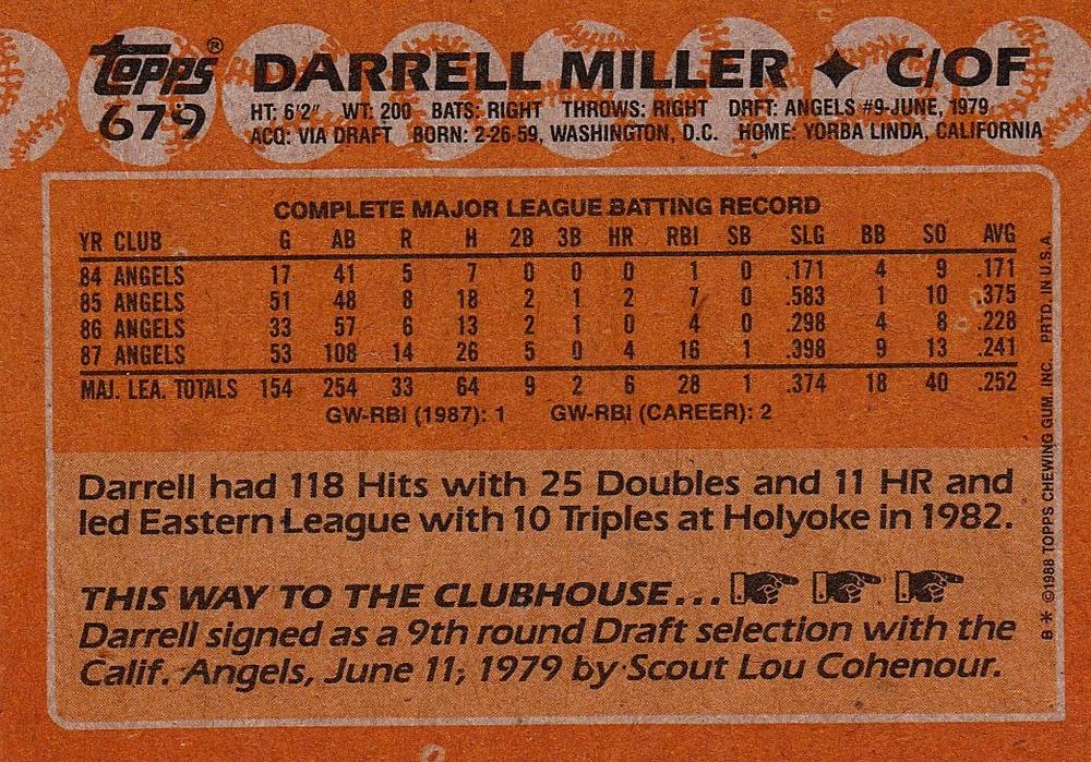 Darrell Miller  baseball card collectible - Main Image 2