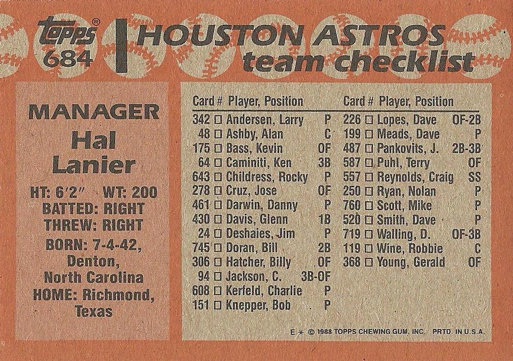 Hal Lanier  baseball card collectible - Main Image 2