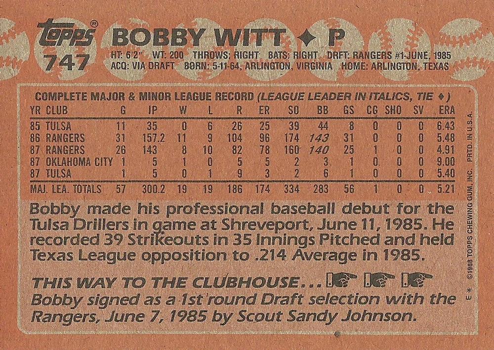 Bobby Witt  baseball card collectible - Main Image 2