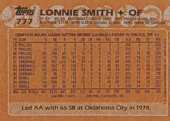 Lonnie Smith  baseball card collectible - Main Image 2