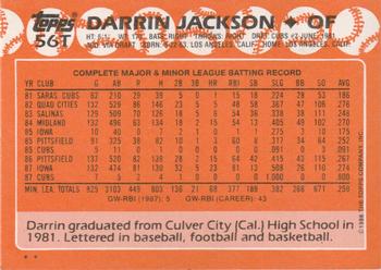 Darrin Jackson  baseball card collectible - Main Image 2