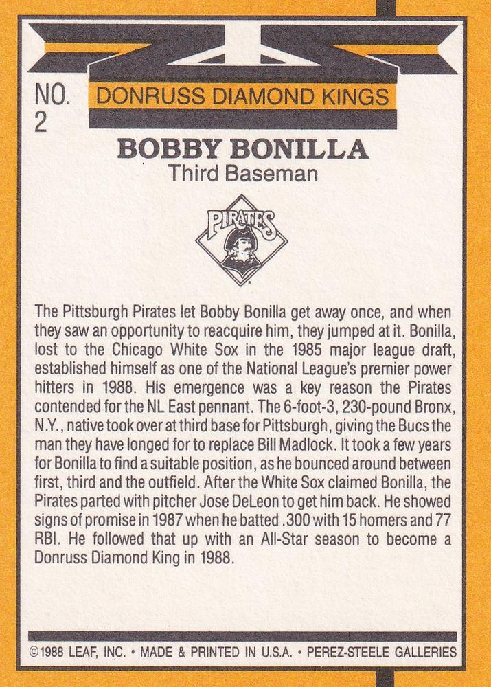 Bobby Bonilla  baseball card collectible - Main Image 2