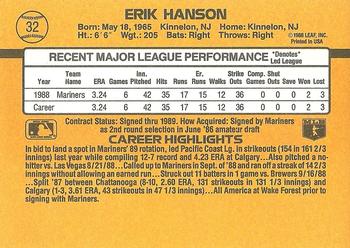 Erik Hanson  baseball card collectible - Main Image 2
