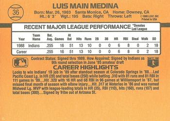 Luis Medina  baseball card collectible - Main Image 2