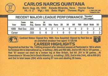 Carlos Quintana  baseball card collectible - Main Image 2