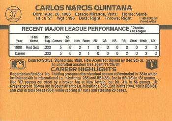 Carlos Quintana  baseball card collectible - Main Image 2