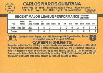 Carlos Quintana  baseball card collectible - Main Image 2