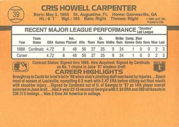 Cris Carpenter  baseball card collectible - Main Image 2