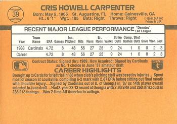 Cris Carpenter  baseball card collectible - Main Image 2