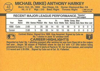 Mike Harkey  baseball card collectible - Main Image 2