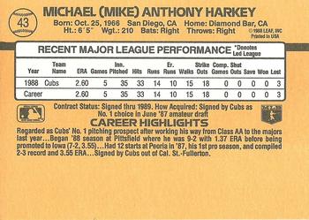Mike Harkey  baseball card collectible - Main Image 2