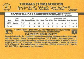 Tom Gordon  baseball card collectible - Main Image 2