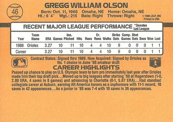 Gregg Olson  baseball card collectible - Main Image 2