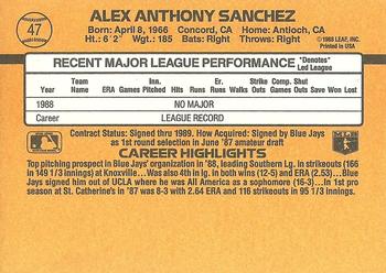 Alex Sanchez  baseball card collectible - Main Image 2