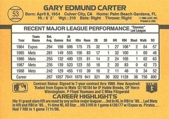Gary Carter  baseball card collectible - Main Image 2