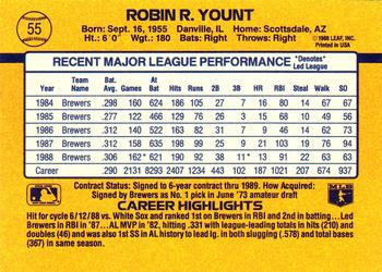 Robin Yount  baseball card collectible - Main Image 2