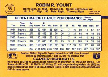 Robin Yount  baseball card collectible - Main Image 2