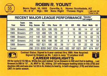Robin Yount  baseball card collectible - Main Image 2