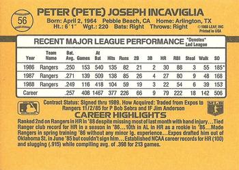 Pete Incaviglia  baseball card collectible - Main Image 2