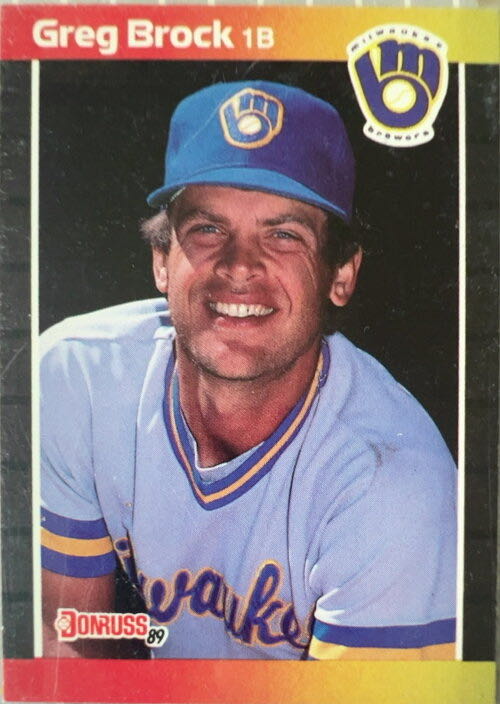 Greg Brock  baseball card collectible - Main Image 3