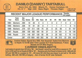 Danny Tartabull  baseball card collectible - Main Image 2