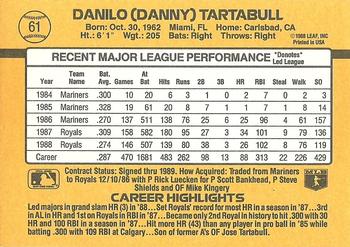 Danny Tartabull  baseball card collectible - Main Image 2