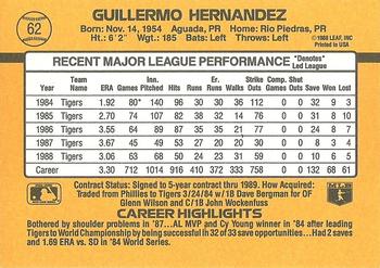 Guillermo Hernandez  baseball card collectible - Main Image 2